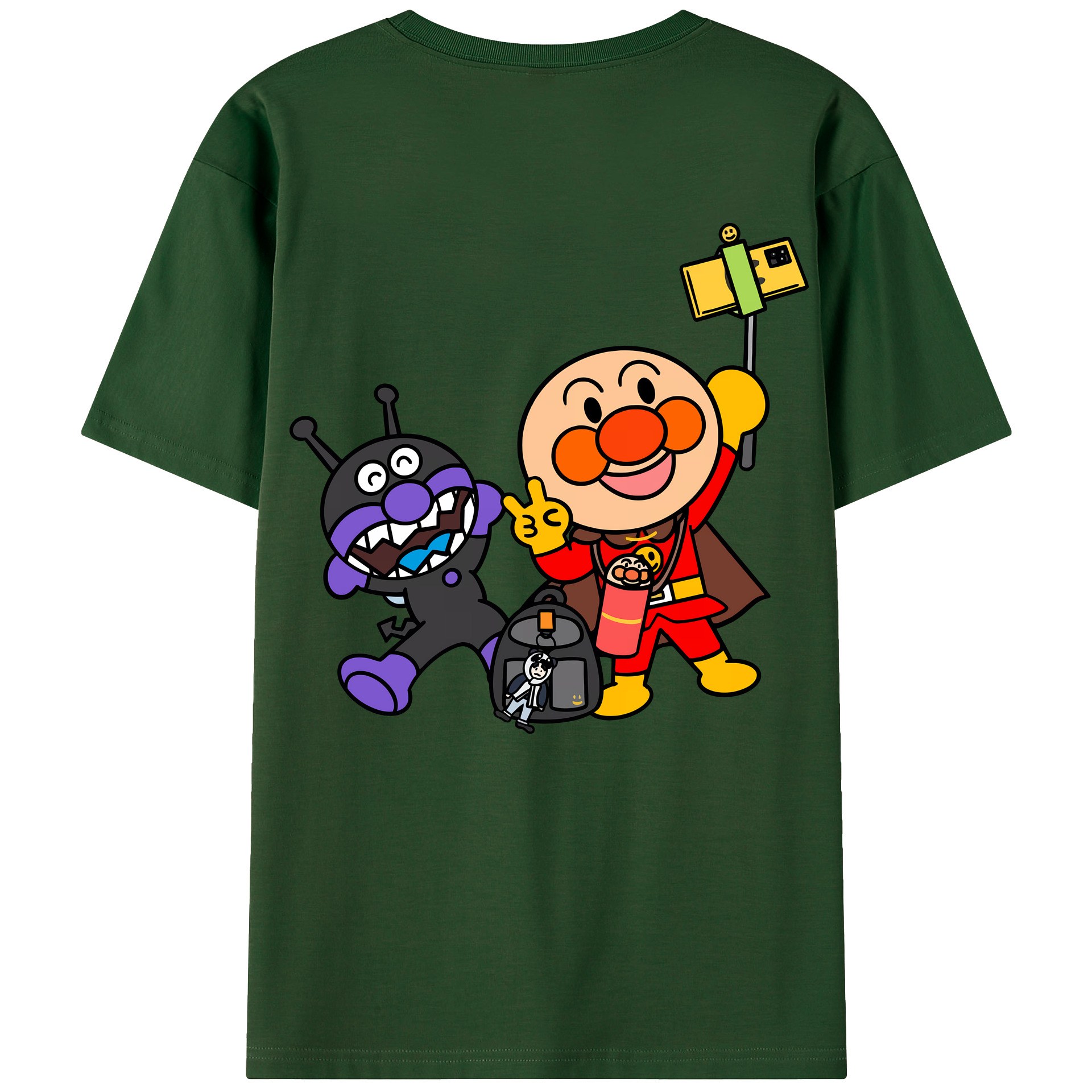 （画像用） アンパンマン Anpanman 綿100％半袖Tシャツ（背面プリント）